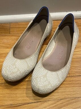 Rothy's Cream Square toe Ballet Flats